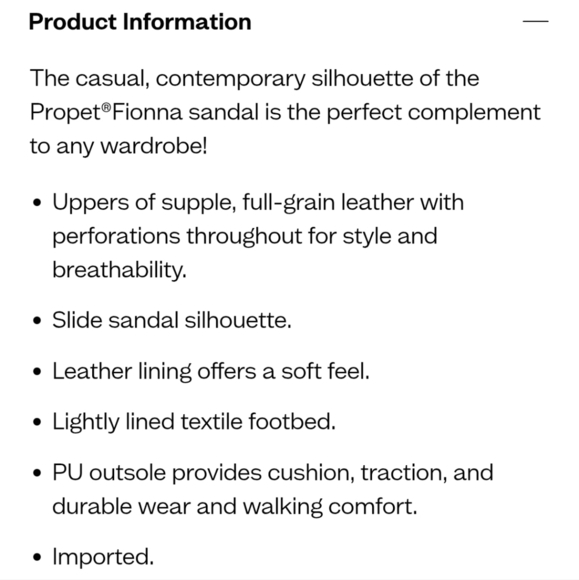 Propet Fiona Brown Leather Slide Sandals 7.5 NWOT - Picture 13 of 13